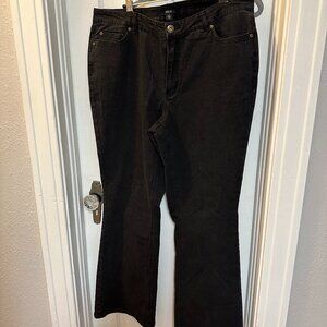 ELLOS Black Denim Women's Bootcut Jeans-Size 16